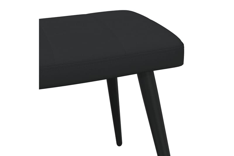 lænestol med fodskammel 62x68,5x96 cm stof sort - Møbler - Stole & lænestole - Lænestole