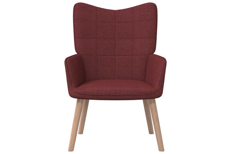 lænestol med fodskammel 62x68,5x96 cm stof vinrød - Møbler - Stole & lænestole - Lænestole