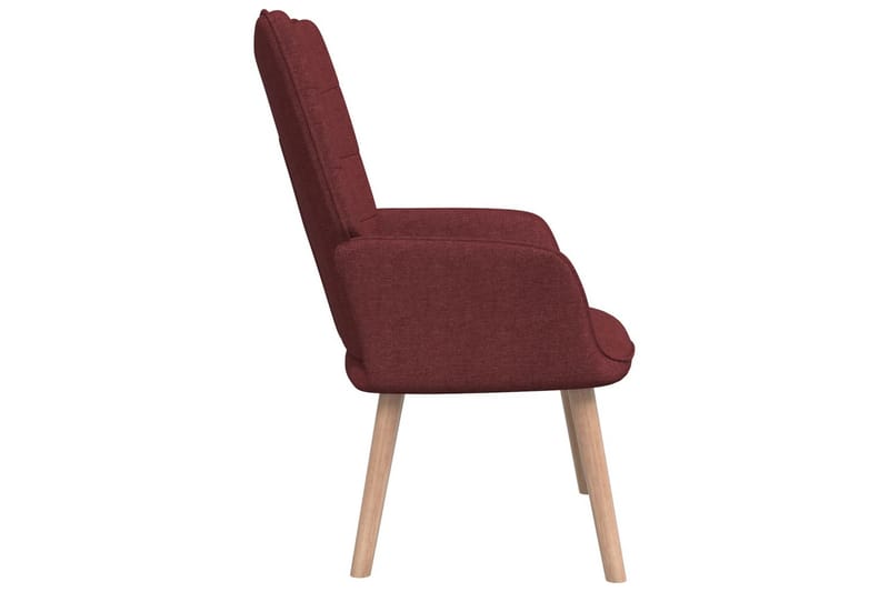 lænestol med fodskammel 62x68,5x96 cm stof vinrød - Møbler - Stole & lænestole - Lænestole