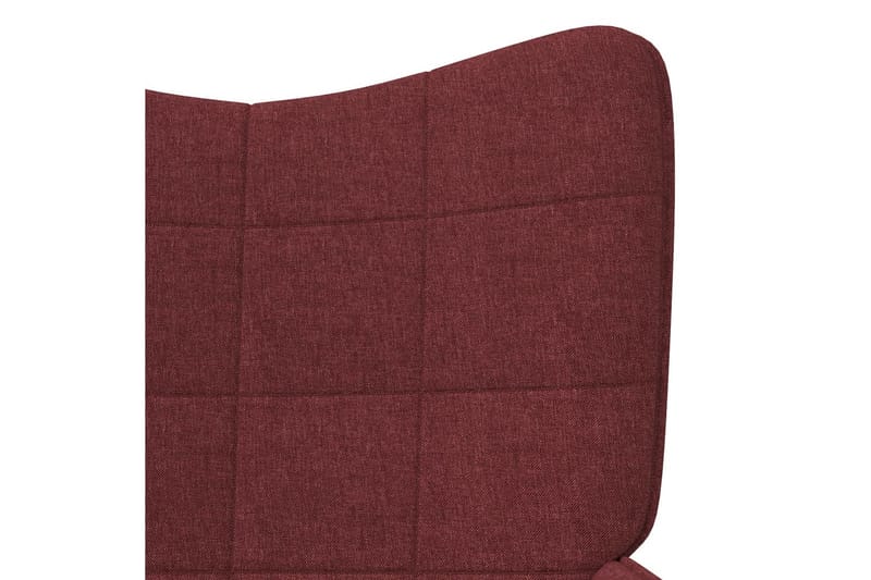 lænestol med fodskammel 62x68,5x96 cm stof vinrød - Møbler - Stole & lænestole - Lænestole