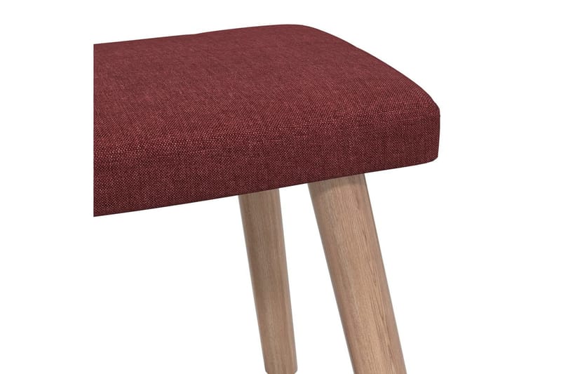 lænestol med fodskammel 62x68,5x96 cm stof vinrød - Møbler - Stole & lænestole - Lænestole