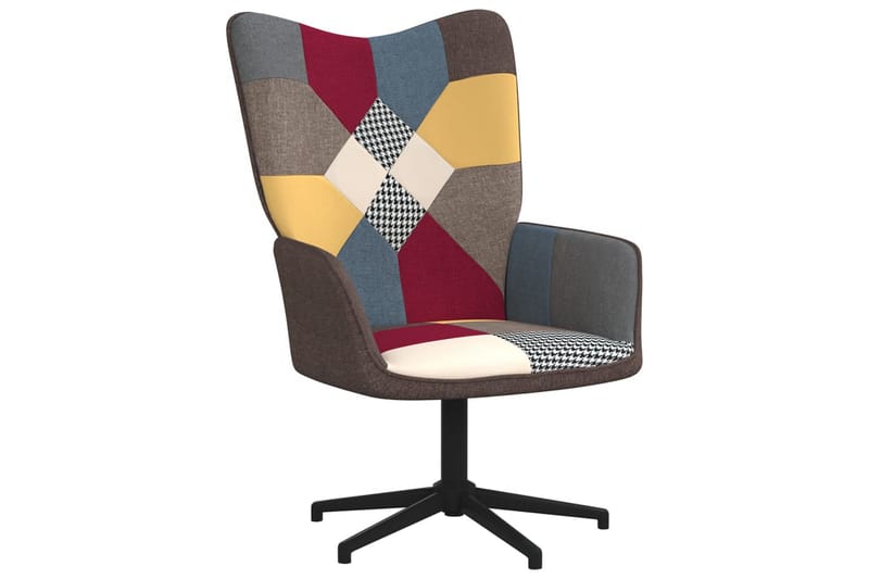 lænestol med fodskammel stof patchwork - Flerfarvet - Lænestole