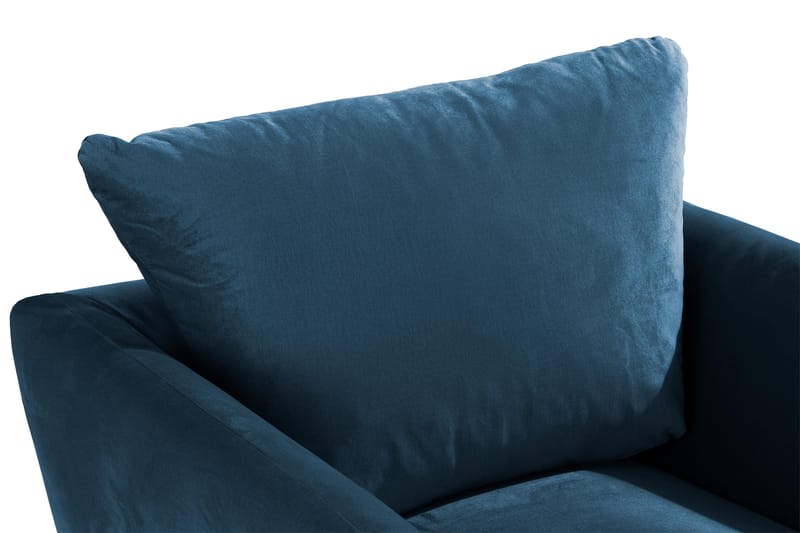 Trend Lænestol med Fodskammel - Midnatsblå Velour - Møbler - Stole & lænestole - Lænestole - Lænestol med fodskammel
