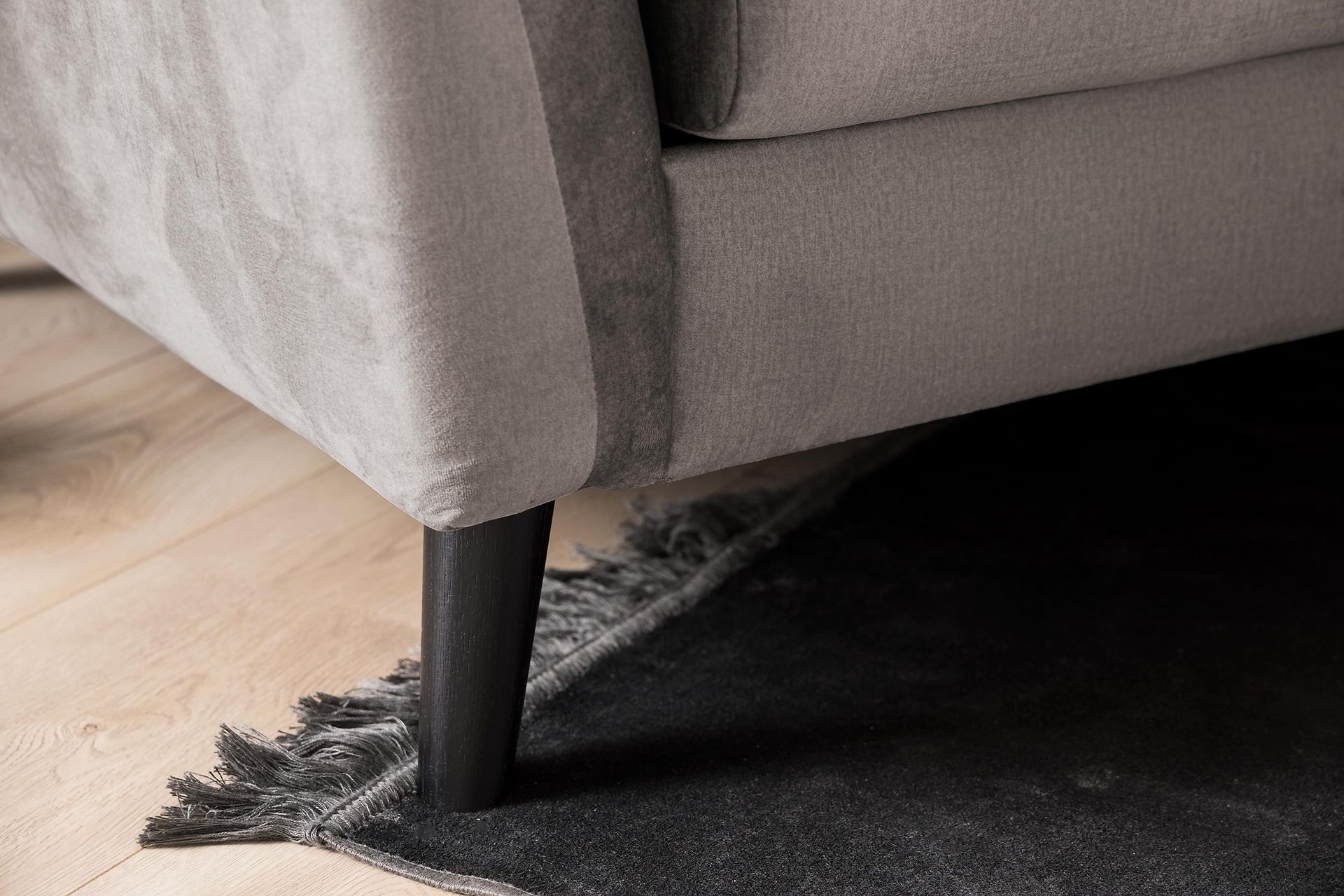 Trend Lænestol med Fodskammel - Muldvarp Velour - Møbler - Stole & lænestole - Lænestole