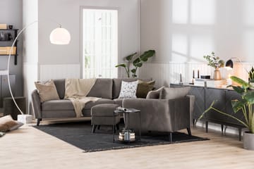 Trend Lænestol med Fodskammel - Muldvarp Velour - Møbler - Stole & lænestole - Lænestole