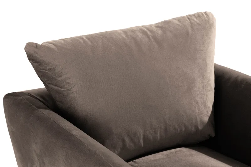 Trend Lænestol med Fodskammel - Muldvarp Velour - Møbler - Stole & lænestole - Lænestole - Lænestol med fodskammel
