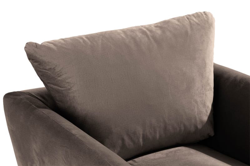 Trend Lænestol med Fodskammel - Muldvarp Velour - Møbler - Stole & lænestole - Lænestole - Lænestol med fodskammel