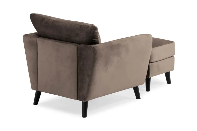 Trend Lænestol med Fodskammel - Muldvarp Velour - Møbler - Stole & lænestole - Lænestole - Lænestol med fodskammel