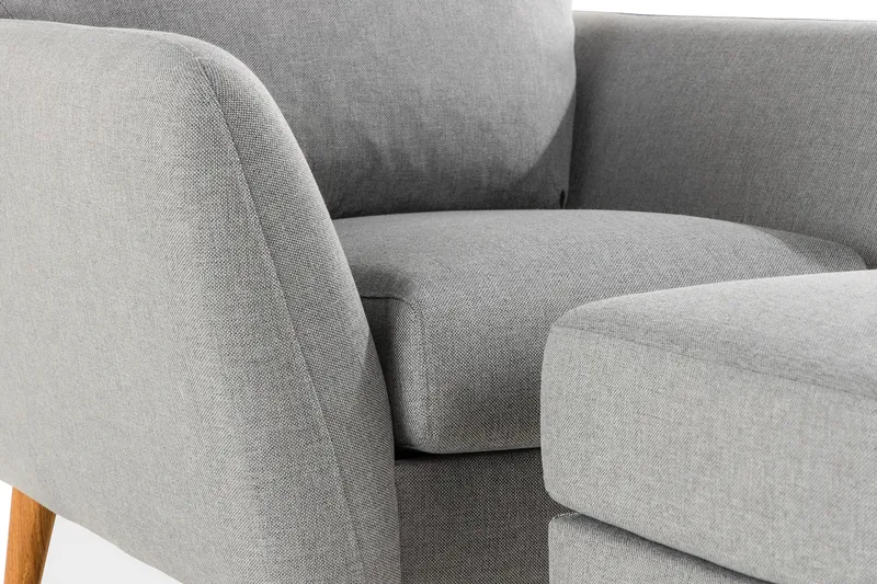 Trend Sofagruppe Lænestol med Fodskammel - Lysegrå - Møbler - Stole & lænestole - Lænestole - Lænestol med fodskammel