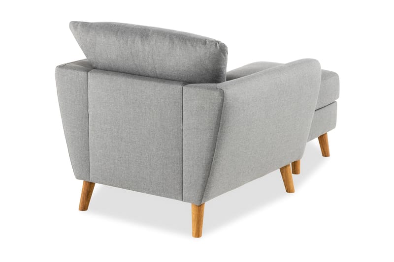 Trend Sofagruppe Lænestol med Fodskammel - Lysegrå - Lænestol med fodskammel - Lænestole