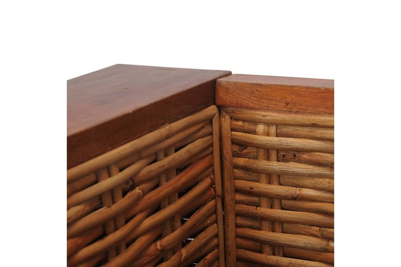 Lænestol Med Hynder Naturlig Rattan Brun - Brun - Møbler - Stole & lænestole - Lænestole