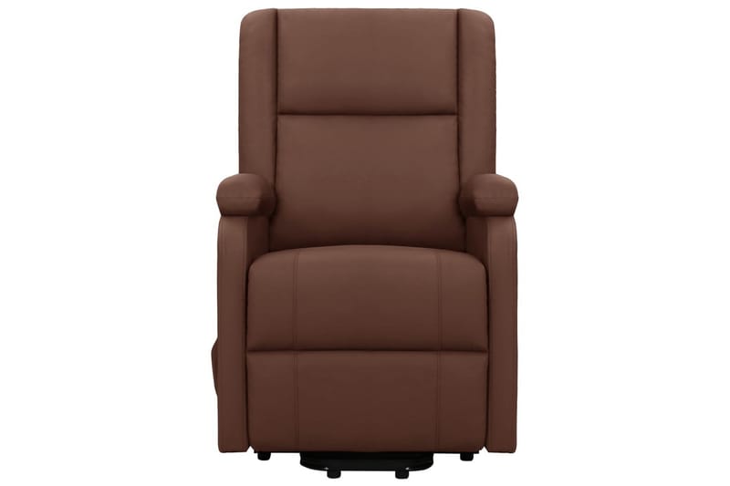 lænestol med løftefunktion kunstlæder brun - Brun - Møbler - Stole & lænestole - Lænestole - Recliner lænestol