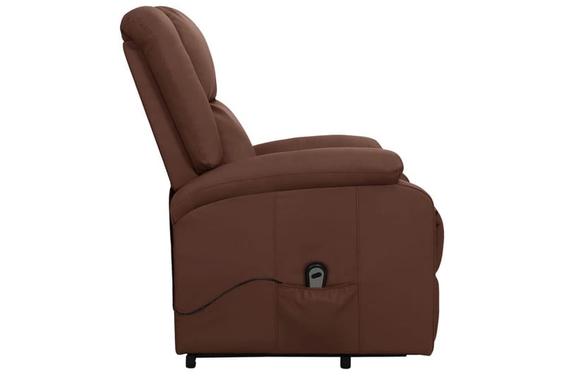 lænestol med løftefunktion kunstlæder brun - Brun - Møbler - Stole & lænestole - Lænestole - Recliner lænestol