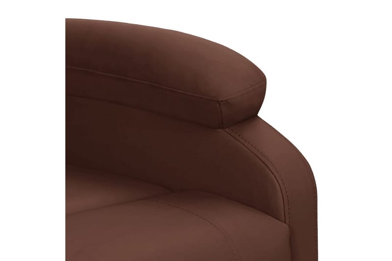 lænestol med løftefunktion kunstlæder brun - Brun - Møbler - Stole & lænestole - Lænestole - Recliner lænestol