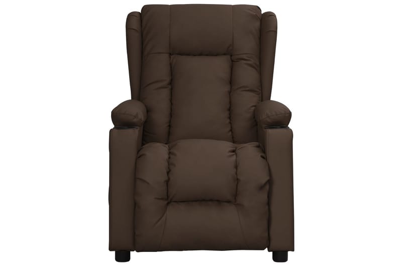 lænestol med løftefunktion kunstlæder brun - Brun - Møbler - Stole & lænestole - Lænestole - Recliner lænestol