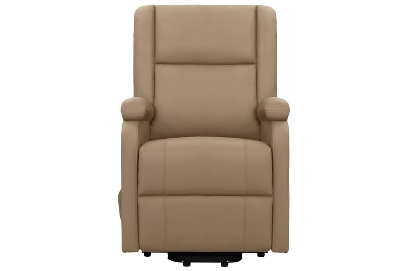 lænestol med løftefunktion kunstlæder cappuccinofarvet - Brun - Møbler - Stole & lænestole - Lænestole - Recliner lænestol