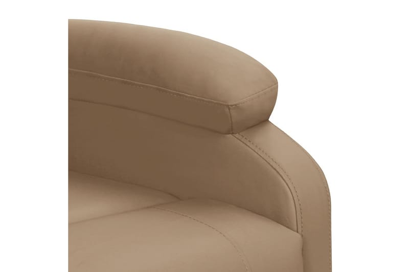 lænestol med løftefunktion kunstlæder cappuccinofarvet - Brun - Møbler - Stole & lænestole - Lænestole - Recliner lænestol