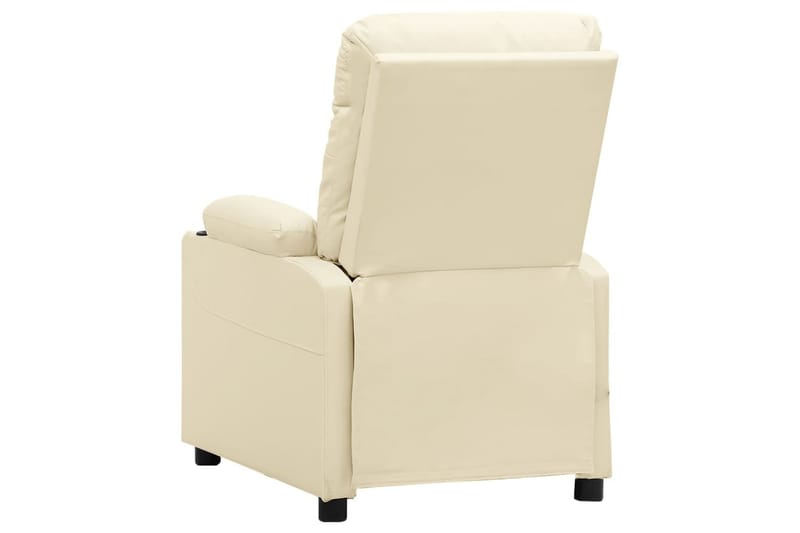lænestol med løftefunktion kunstlæder cremefarvet - Creme - Møbler - Stole & lænestole - Lænestole - Recliner lænestol