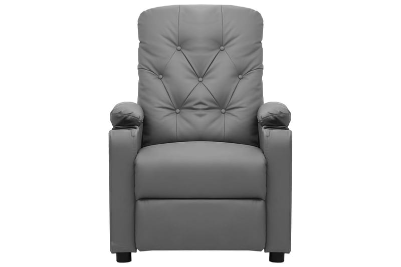 lænestol med løftefunktion kunstlæder grå - Grå - Møbler - Stole & lænestole - Lænestole - Recliner lænestol