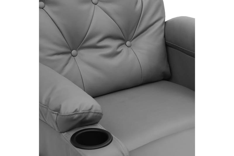 lænestol med løftefunktion kunstlæder grå - Grå - Møbler - Stole & lænestole - Lænestole - Recliner lænestol