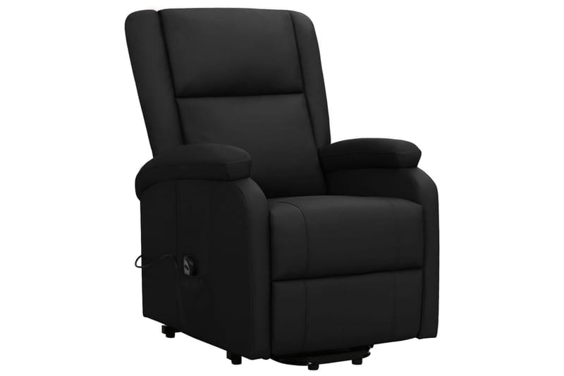 lænestol med løftefunktion kunstlæder sort - Sort - Møbler - Stole & lænestole - Lænestole - Recliner lænestol