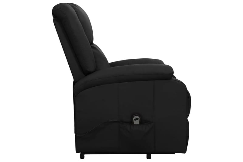 lænestol med løftefunktion kunstlæder sort - Sort - Møbler - Stole & lænestole - Lænestole - Recliner lænestol