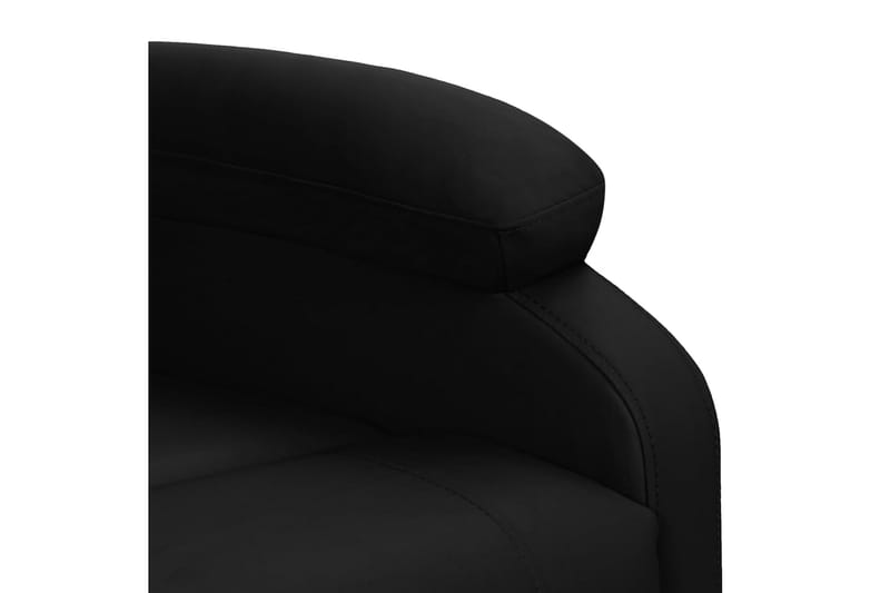 lænestol med løftefunktion kunstlæder sort - Sort - Møbler - Stole & lænestole - Lænestole - Recliner lænestol