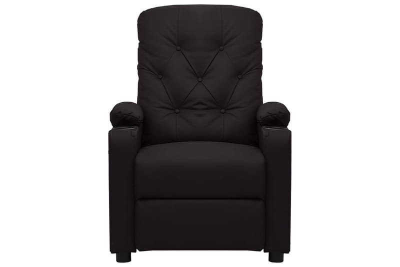 lænestol med løftefunktion kunstlæder sort - Sort - Møbler - Stole & lænestole - Lænestole - Recliner lænestol