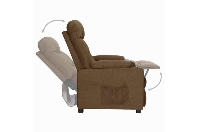 lænestol med løftefunktion stof brun - Brun - Møbler - Stole & lænestole - Lænestole - Recliner lænestol