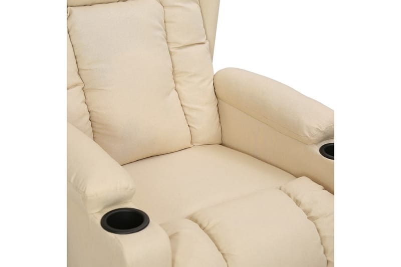 lænestol med løftefunktion stof cremefarvet - Creme - Møbler - Stole & lænestole - Lænestole - Recliner lænestol