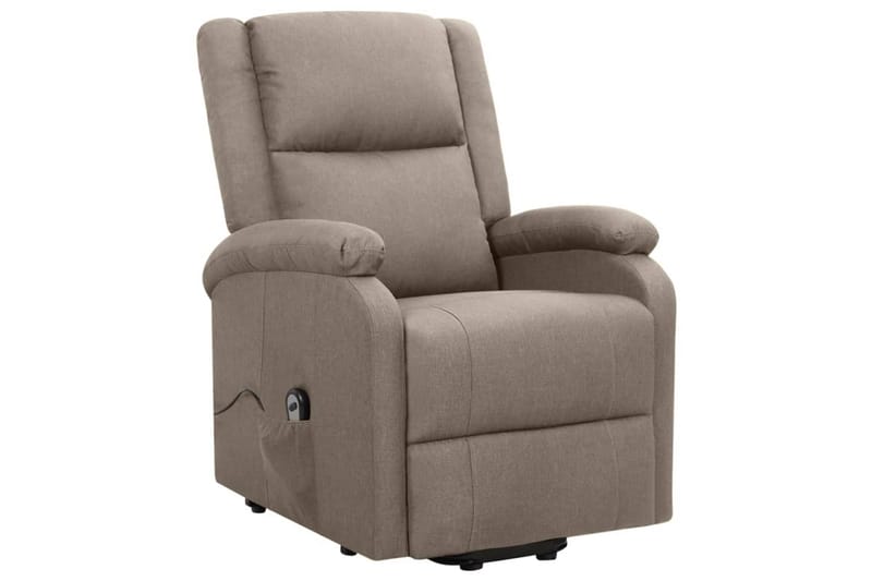 lænestol med løftefunktion stof gråbrun - Gråbrun - Møbler - Stole & lænestole - Lænestole - Recliner lænestol