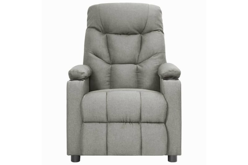 lænestol med løftefunktion stof lysegrå - Grå - Møbler - Stole & lænestole - Lænestole - Recliner lænestol