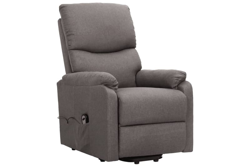 lænestol med løftefunktion stof lysegrå - Grå - Møbler - Stole & lænestole - Lænestole - Recliner lænestol