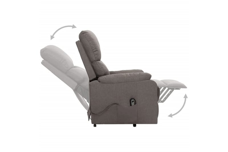 lænestol med løftefunktion stof lysegrå - Grå - Møbler - Stole & lænestole - Lænestole - Recliner lænestol