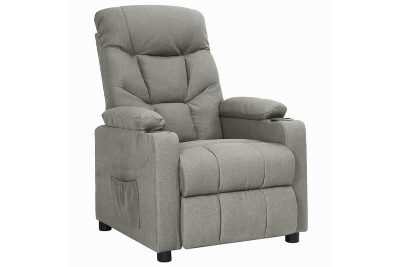 lænestol med løftefunktion stof lysegrå - Grå - Møbler - Stole & lænestole - Lænestole - Recliner lænestol