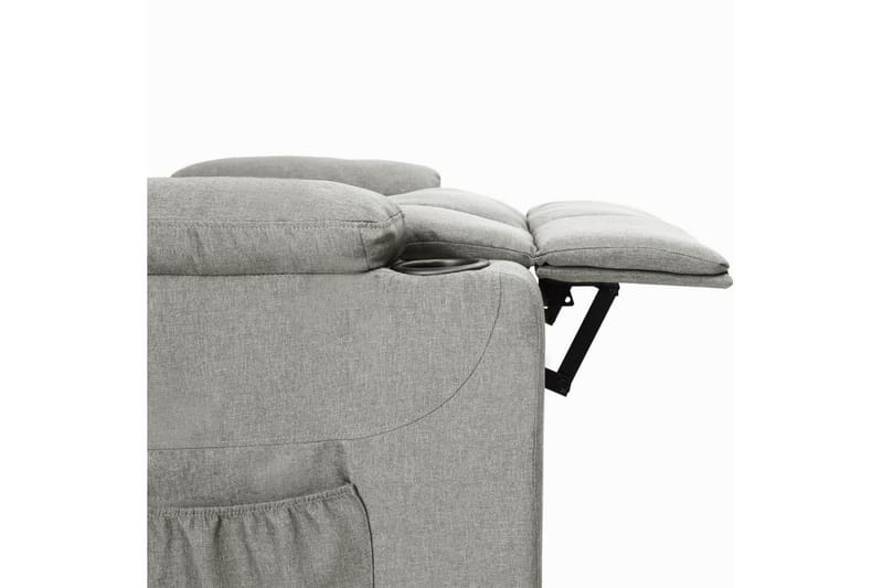 lænestol med løftefunktion stof lysegrå - Grå - Møbler - Stole & lænestole - Lænestole - Recliner lænestol