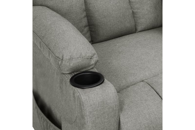 lænestol med løftefunktion stof lysegrå - Grå - Møbler - Stole & lænestole - Lænestole - Recliner lænestol