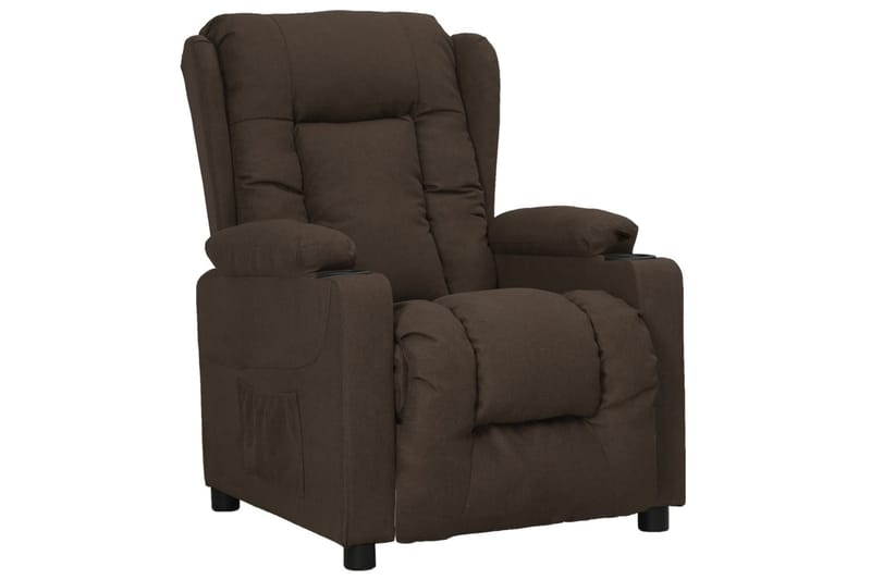 lænestol med løftefunktion stof mørkebrun - Brun - Møbler - Stole & lænestole - Lænestole - Recliner lænestol