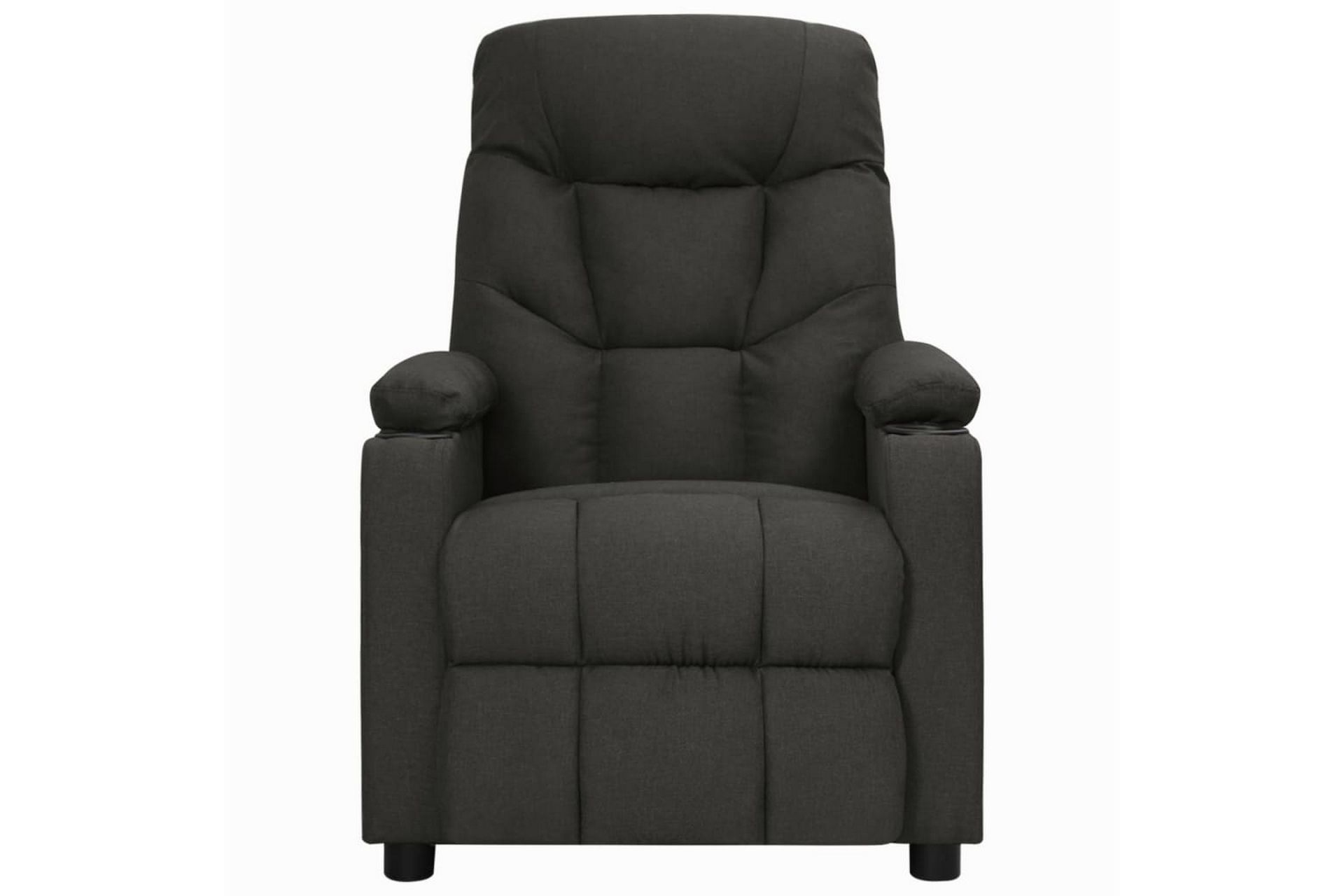 lænestol med løftefunktion stof sort - Sort - Møbler - Stole & lænestole - Lænestole - Recliner lænestol