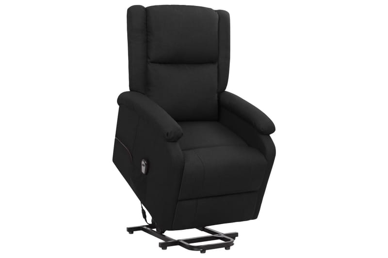 lænestol med løftefunktion stof sort - Sort - Møbler - Stole & lænestole - Lænestole - Recliner lænestol