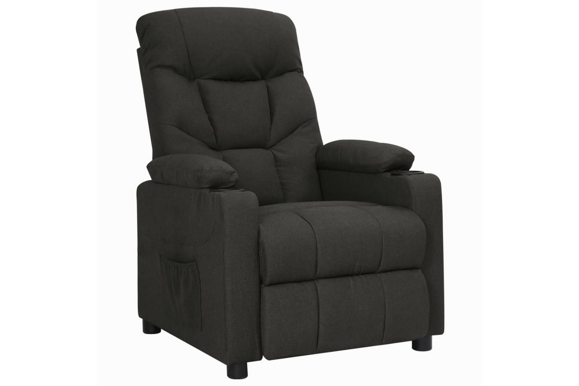 lænestol med løftefunktion stof sort - Sort - Møbler - Stole & lænestole - Lænestole - Recliner lænestol