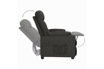 lænestol med løftefunktion stof sort - Sort - Møbler - Stole & lænestole - Lænestole - Recliner lænestol