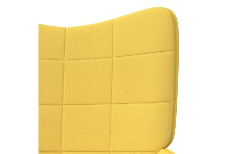 lænestol med skammel 62x68,5x96 cm stof sennepsgul - Møbler - Stole & lænestole - Lænestole