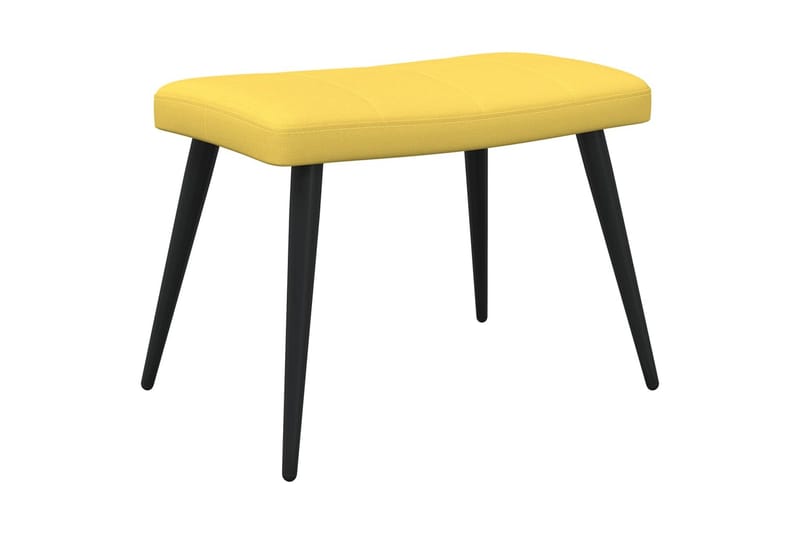lænestol med skammel 62x68,5x96 cm stof sennepsgul - Møbler - Stole & lænestole - Lænestole