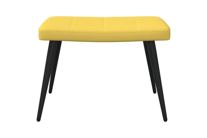 lænestol med skammel 62x68,5x96 cm stof sennepsgul - Møbler - Stole & lænestole - Lænestole
