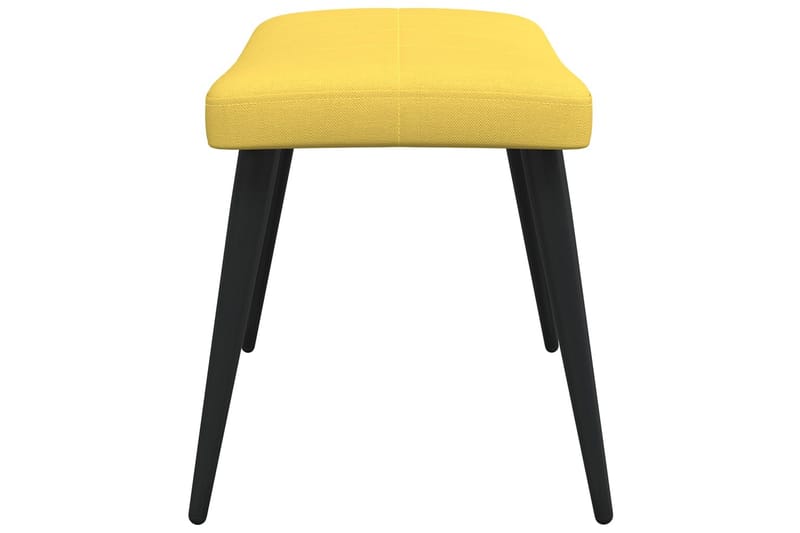 lænestol med skammel 62x68,5x96 cm stof sennepsgul - Møbler - Stole & lænestole - Lænestole