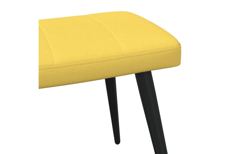 lænestol med skammel 62x68,5x96 cm stof sennepsgul - Møbler - Stole & lænestole - Lænestole