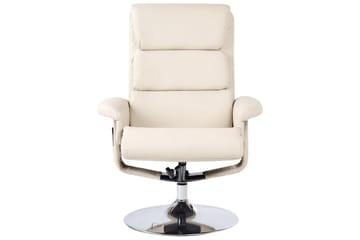 Lænestol med vippefunktion Legend - Beige, Sølv - Møbler - Stole & lænestole - Lænestole - Læderstol