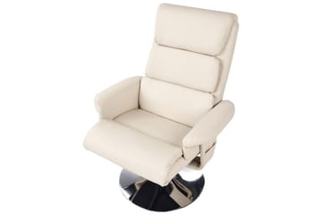 Lænestol med vippefunktion Legend - Beige, Sølv - Møbler - Stole & lænestole - Lænestole - Læderstol