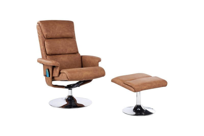 Lænestol med vippefunktion Legend, Brun, Sølv